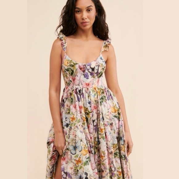 **ONLY 1 Small Left!!**Selkie The Penny Lane Dress in Butterfly Botanics - Picture 5 of 16